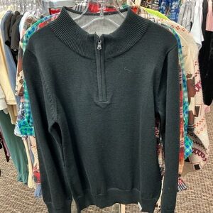 Kids Black Half-Zip Sweater